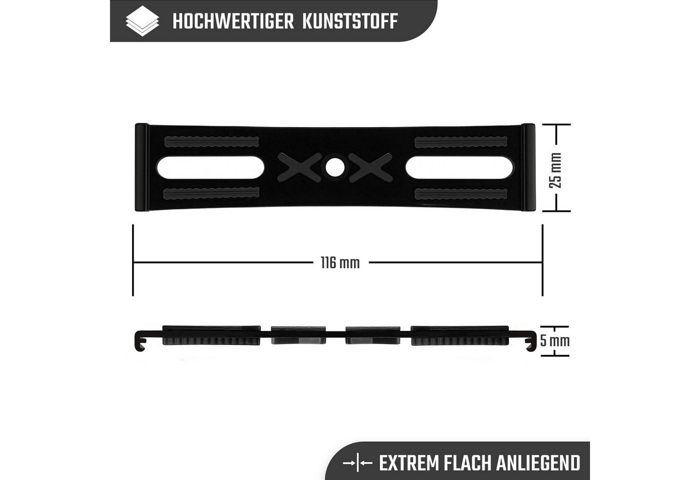 L & P Car Design Kennzeichenhalter für Auto rahmenlos universell unsichtbar, (2 Stück) Bild 3