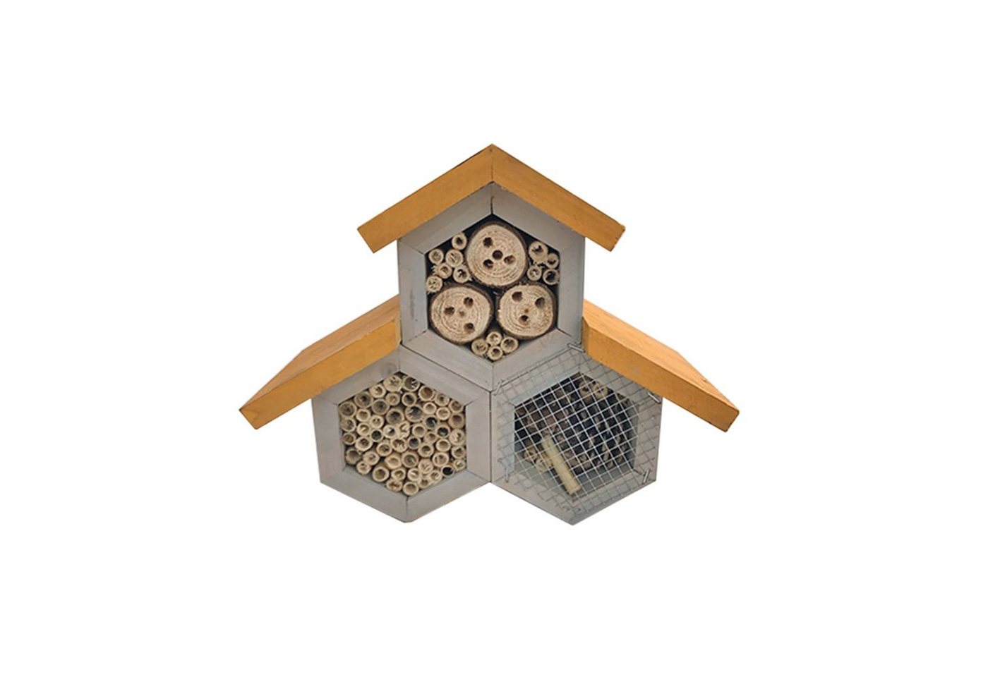 ELMATO Insektenhotel Elmato 10241 Insektenhaus Toscana, 3 Kammern 28x12x23cm