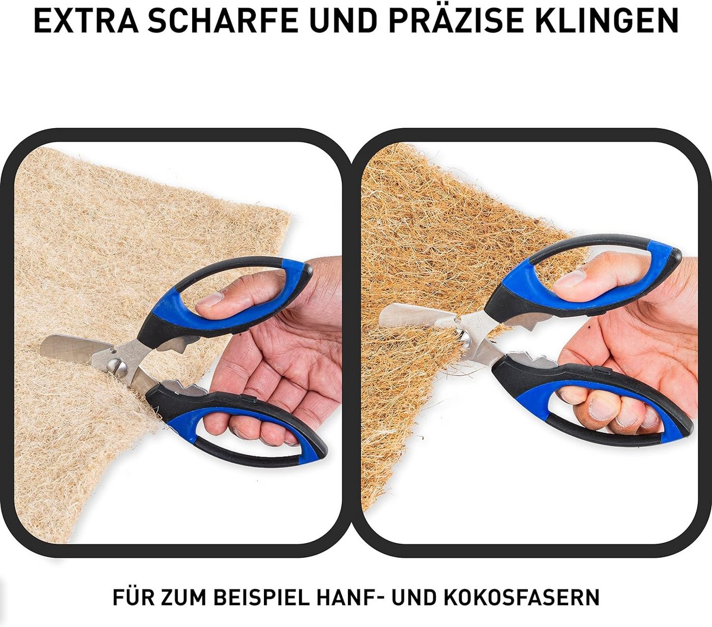 Nagerteppich.de Universalschere Nagerteppich Hanfschere, Kokosschere für Hanfmatten, Hanfvlies, (1-tlg)