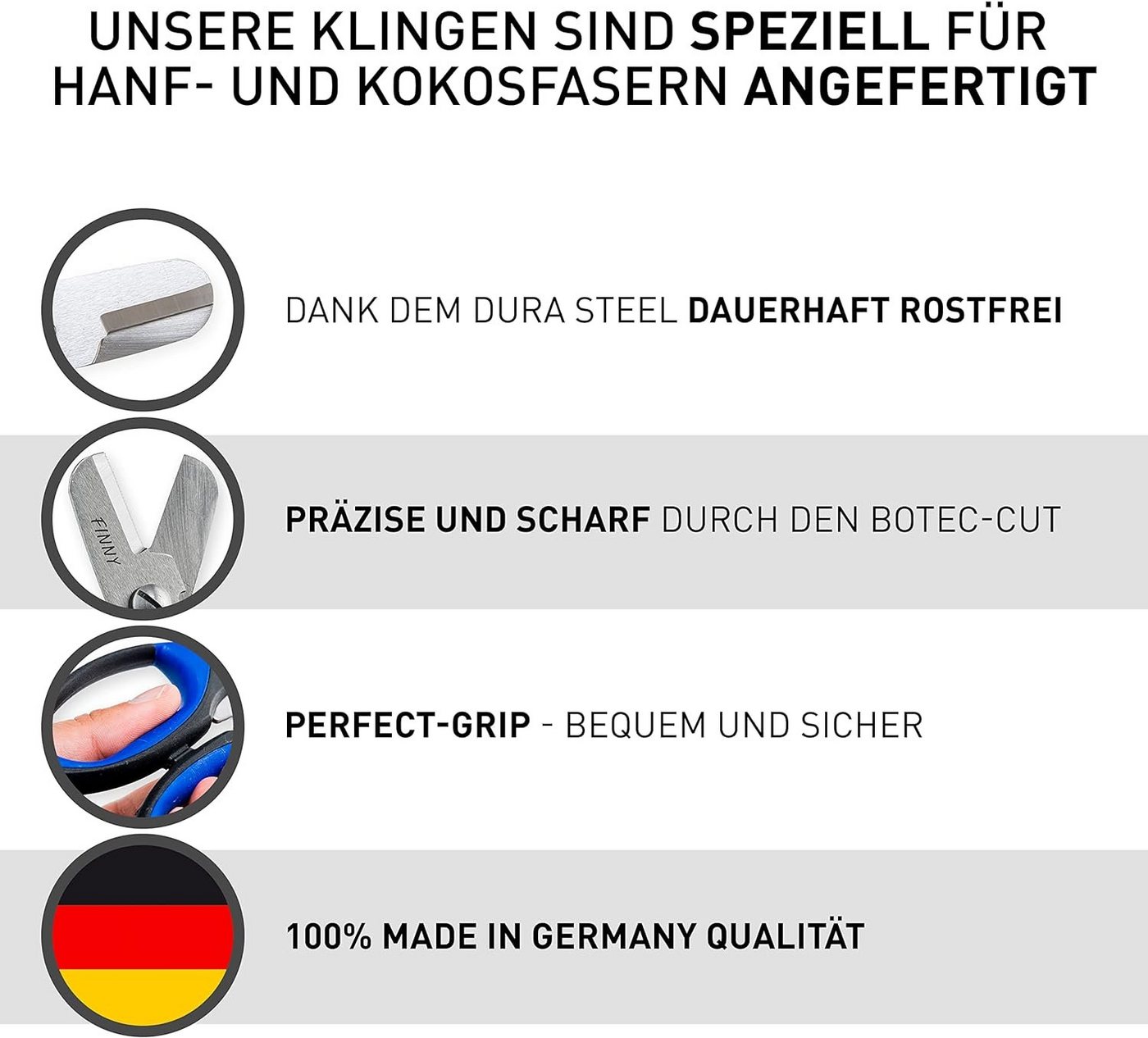 Nagerteppich.de Universalschere Nagerteppich Hanfschere, Kokosschere für Hanfmatten, Hanfvlies, (1-tlg) Bild 3