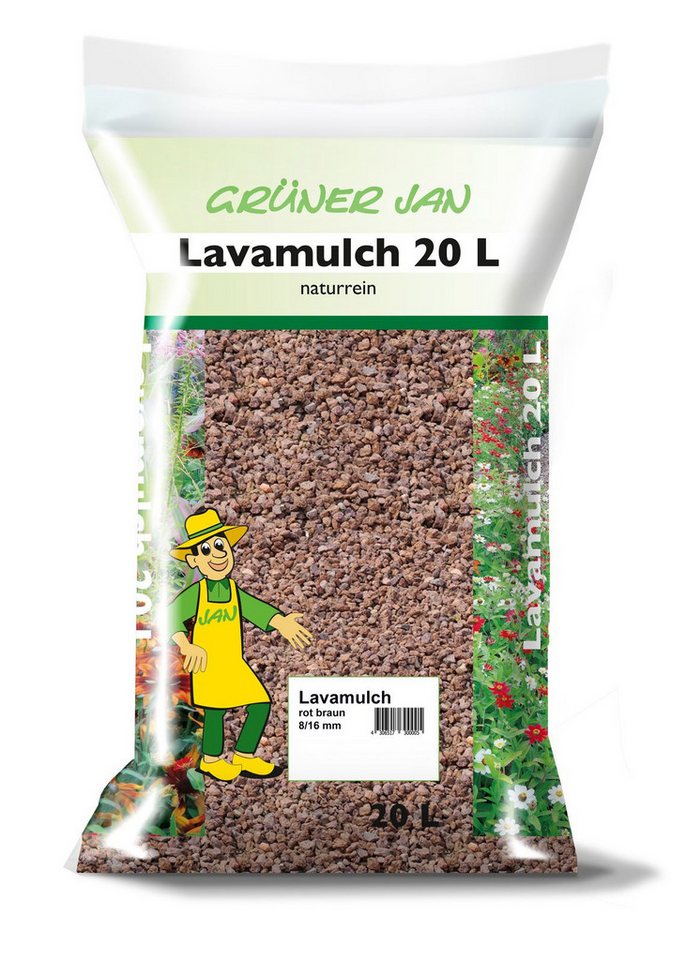 BURI Rindenmulch Sack Mulch Lava Lavamulch 20 kg