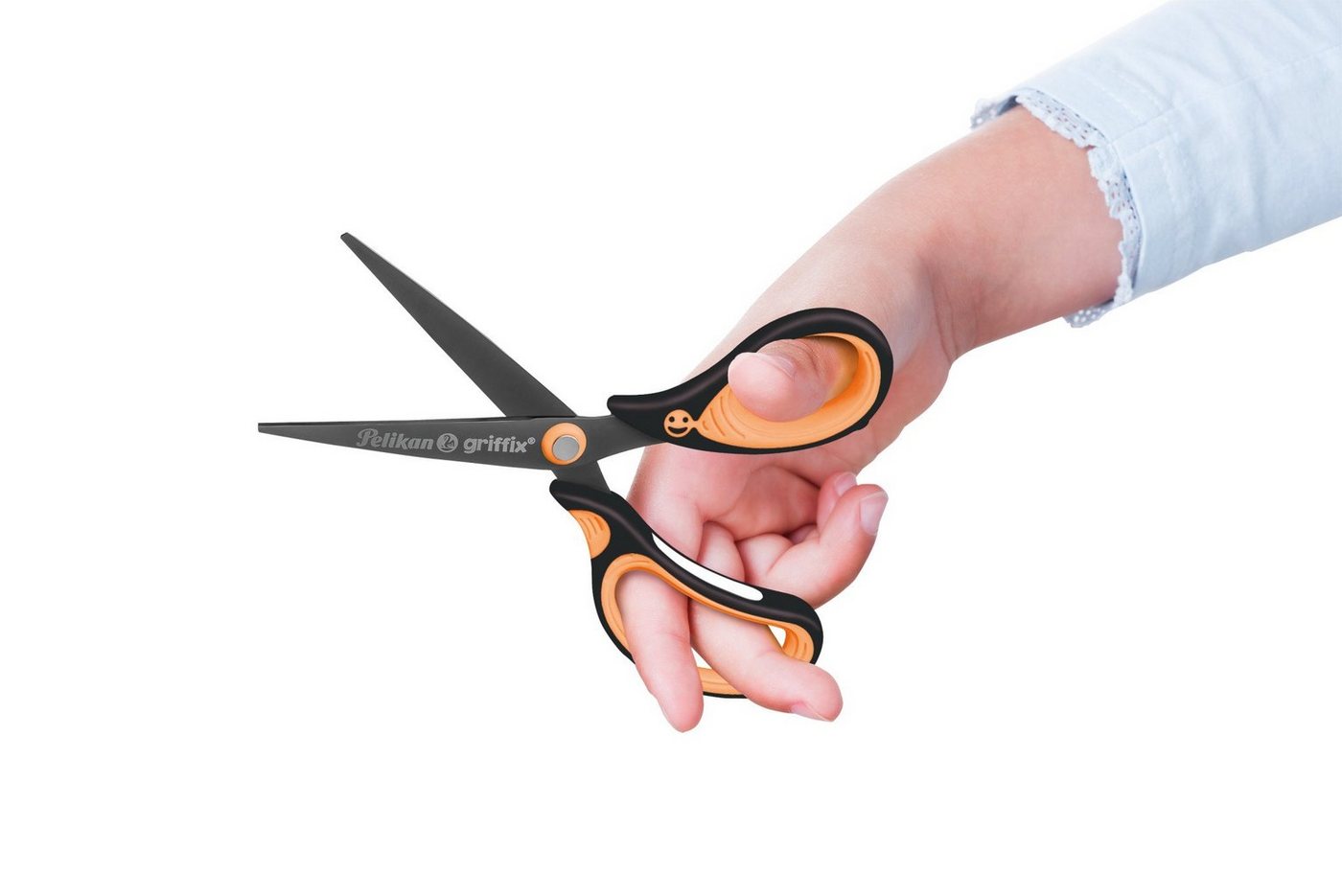 Pelikan Universalschere Pelikan Schere griffix® Schulschere spitz für Rechtshänder NeonBlac...