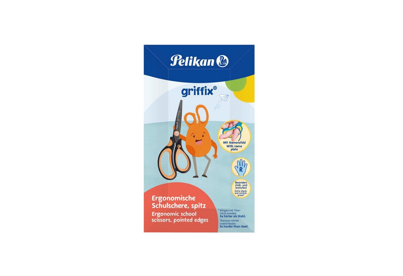 Pelikan Universalschere Pelikan Schere griffix® Schulschere spitz für Rechtshänder NeonBlac... Bild 3