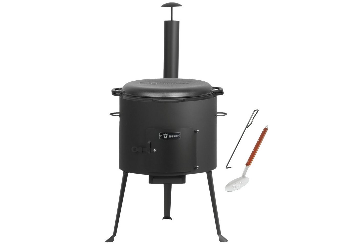 BBQ-Toro Feuerstelle Gusseisen Kazan 16 L mit Kazan Ofen Ø 44 cm, Gusstopf mit Deckel Bild 5