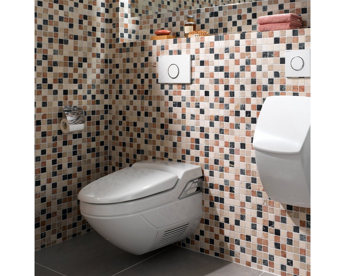 Mosafil Mosaikfliesen Naturstein Marmor Mosaikfliesen Molat Cotto Beige Grün Noce, Marmor 30.500x30.500, grün, Rutschfest Bild 3