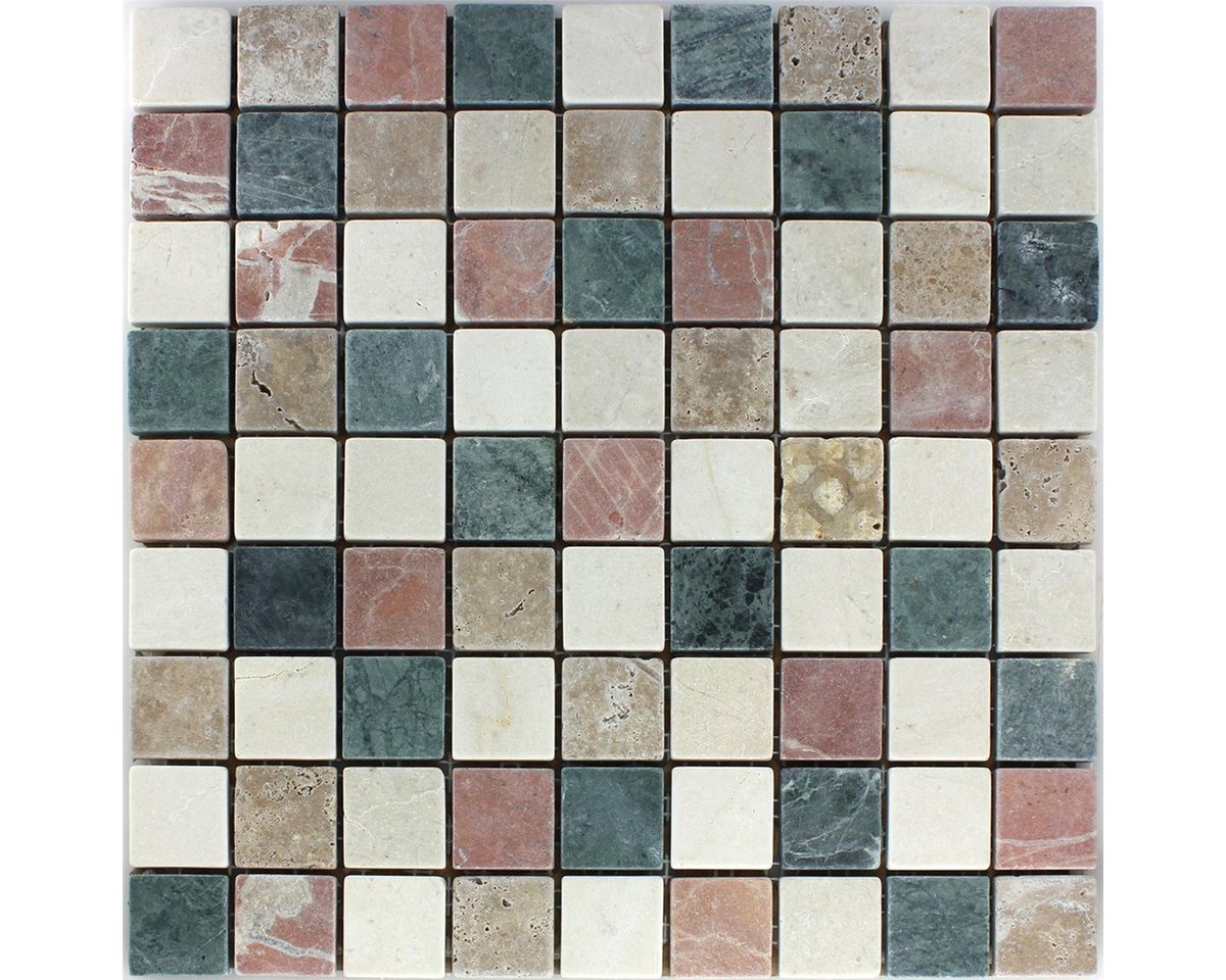 Mosafil Mosaikfliesen Naturstein Marmor Mosaikfliesen Molat Cotto Beige Grün Noce, Marmor 30.500x30.500, grün, Rutschfest Bild 4