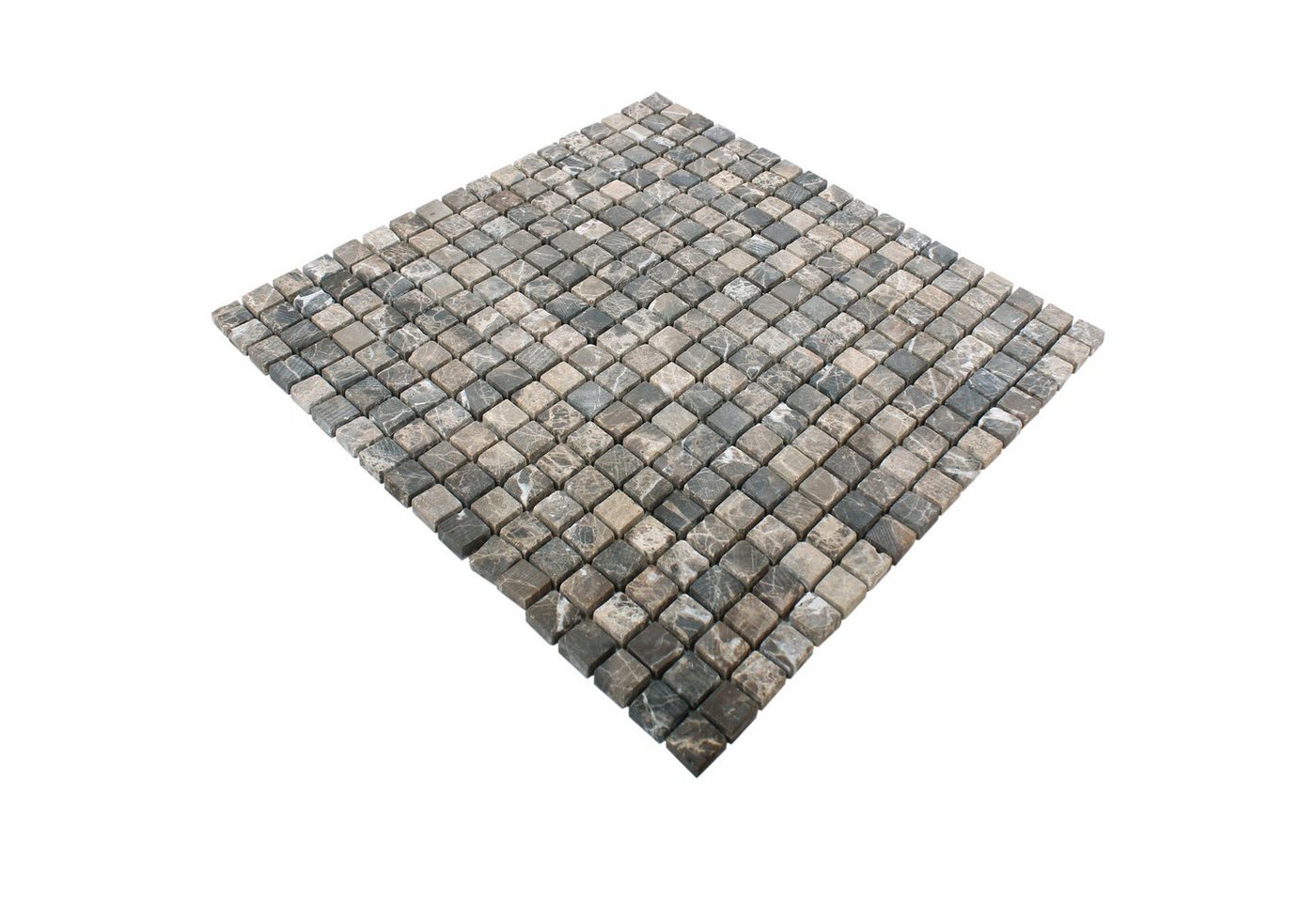 Mosafil Mosaikfliesen Mosaikfliesen Marmor Naturstein Waranya, Naturstein-Marmor 30.500x30.500, braun-castanao, Verlegefertig auf ein Netz geklebt - Frostsicher - Wasserfest - Bild 4