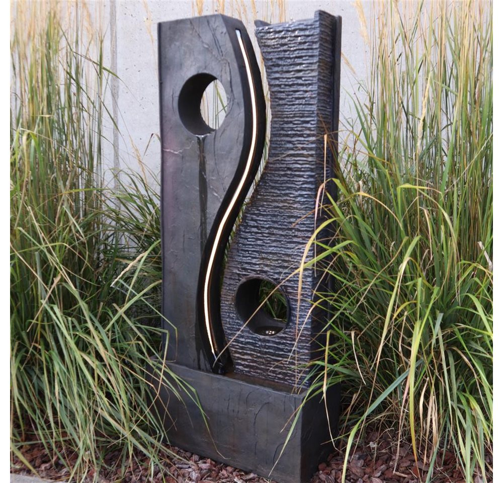 Wacredo Gartenbrunnen Premium Wasserspiel Komplettset Gambia, Wasserbecken BxT: 52x23.5 cm, Gesamtmaße: 52 x 23,5 x 119cm (L x B x H) Bild 4