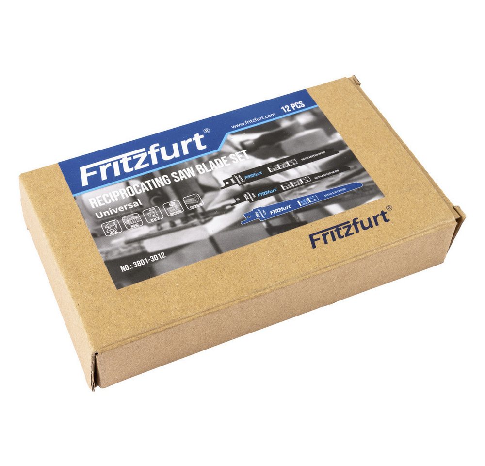 FRITZFURT Säbelsägeblatt FRITZFURT 3801-3012 Säbelsägeblattsatz Universal 12-teilig Sägeblatt-L
