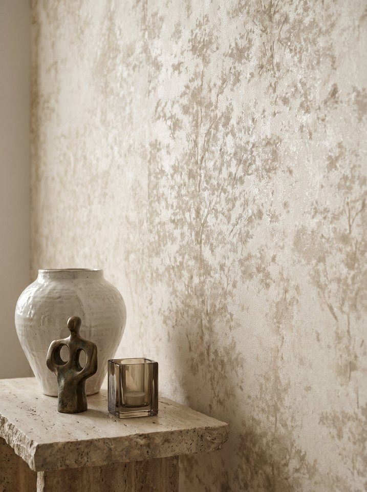 Newroom Vliestapete Jelmira Beige Creme Tapete Vliestapete Blumen, Floral, Blumenranke, strukturiert, Mustertapete Bild 5