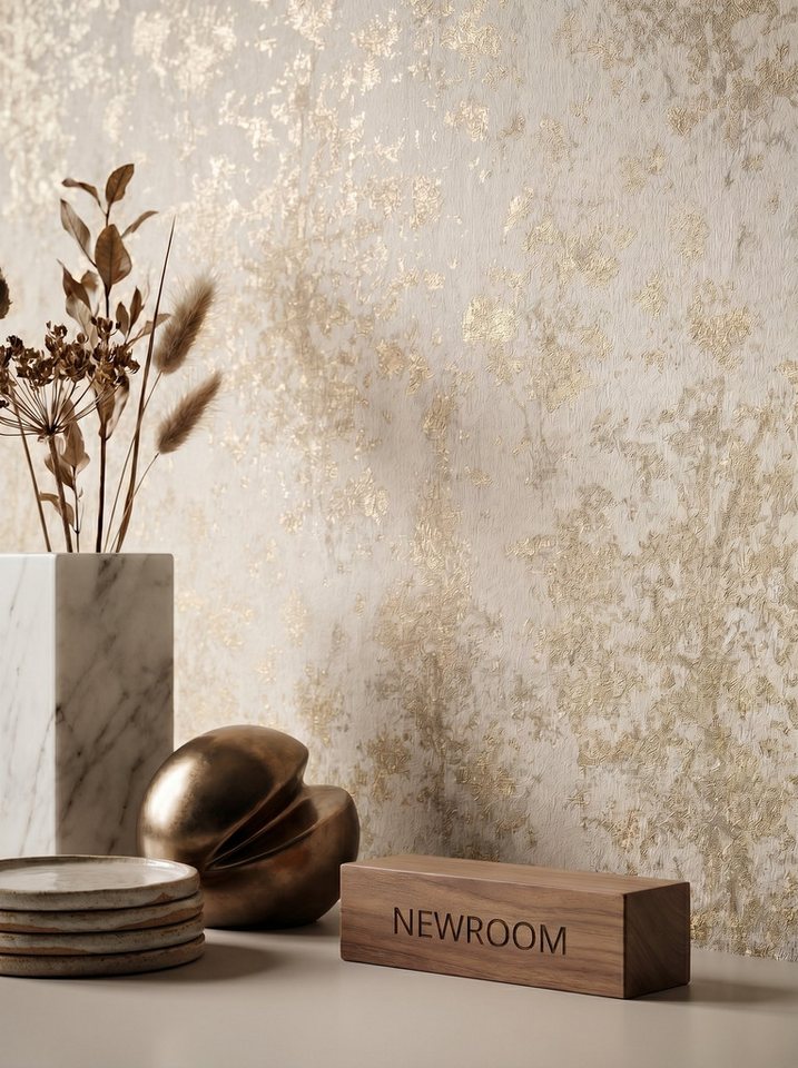 Newroom Vliestapete Jelmira Creme Gelb Tapete Vliestapete Blumen, Floral, Blumenranke, strukturiert, Mustertapete Bild 5