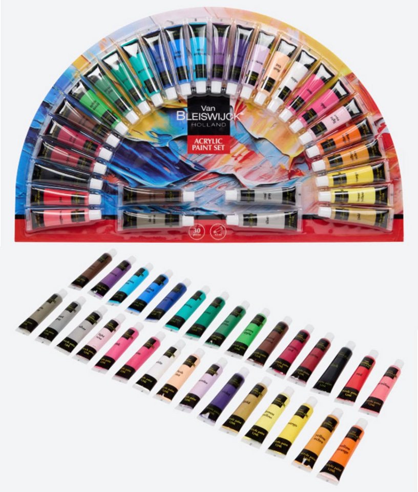Spectrum Acrylfarbe Acrylfarben-Set 30 x 12 ml