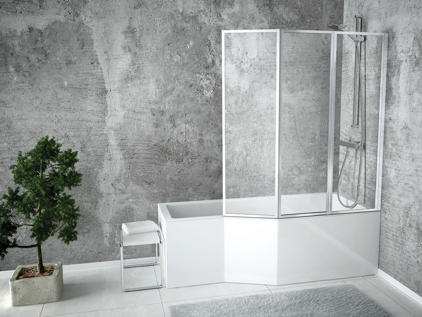 KOLMAN Badewanne Eckbadewanne Integra 150x75, (Links/Rechts), Ablaufgarnitur & Füße GRATIS Bild 5