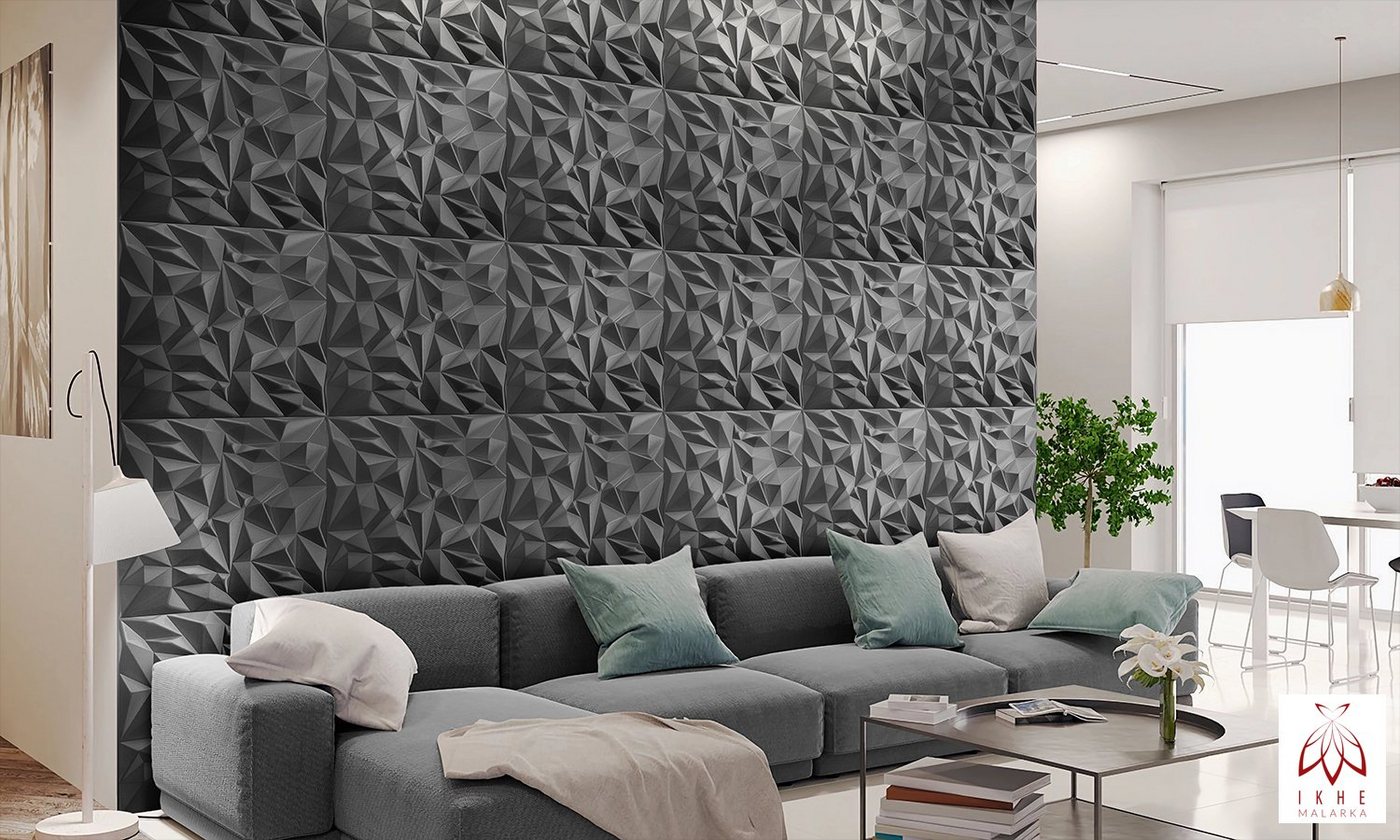 IKHEMalarka 3D Wandpaneel aus Polystyrol Styropor XPS, BxL: 50,00x50,00 cm, 0,25 qm, (72-tlg) 3D Paneelen für Decken & Wand 50x50cm Bild 3