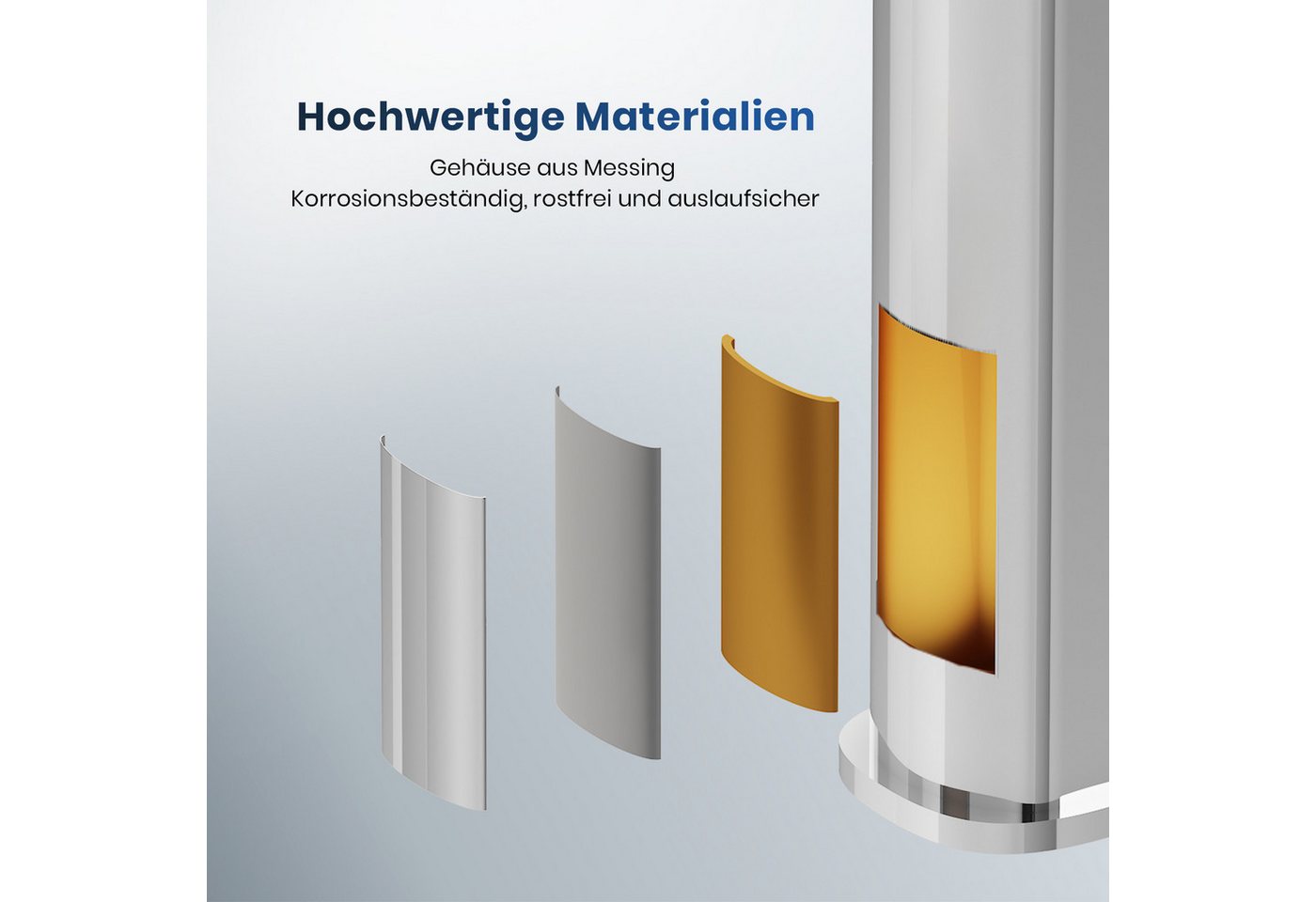 EMKE Waschtischarmatur Kurz Waschtischarmatur Messing Mischbatterie,Armatur Waschbecke Einhandmischer Waschbecken Armatur Verchromt, Messing Bild 2