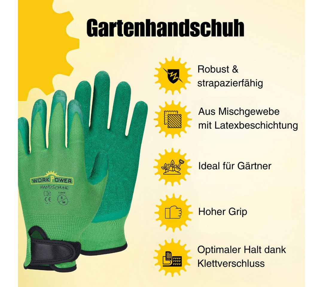 Workpower Gartenhandschuhe Eden hochelastisch, hoher Grip, abriebfest Bild 2