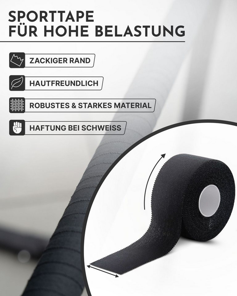NEOLYMP Grip-Tape 10m – Selbsthaftendes Sport Tape für Calisthenics, Crosstraining (Griffband für Tennis, Badminton, Klimmzugstangen, Scooter & Home Gym) Sporttape Schützt Haut & verbessert Grip - Griffband für Calisthenics