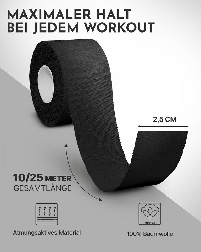NEOLYMP Grip-Tape 10m – Selbsthaftendes Sport Tape für Calisthenics, Crosstraining (Griffband für Tennis, Badminton, Klimmzugstangen, Scooter & Home Gym) Sporttape Schützt Haut & verbessert Grip - Griffband für Calisthenics Bild 4