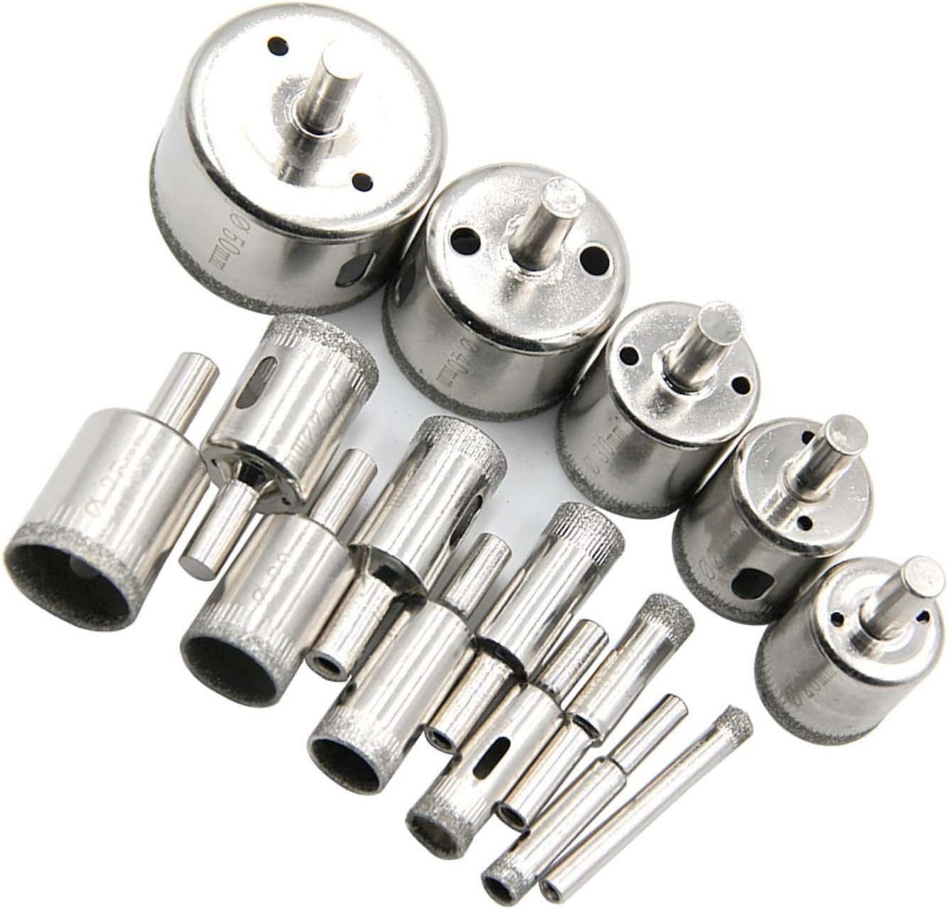 FELIXLEO Fliesenbohrer 15 Stück Diamantbohrer Set für Fliesen Glas Keramik Granit, (1-tlg) Bild 4