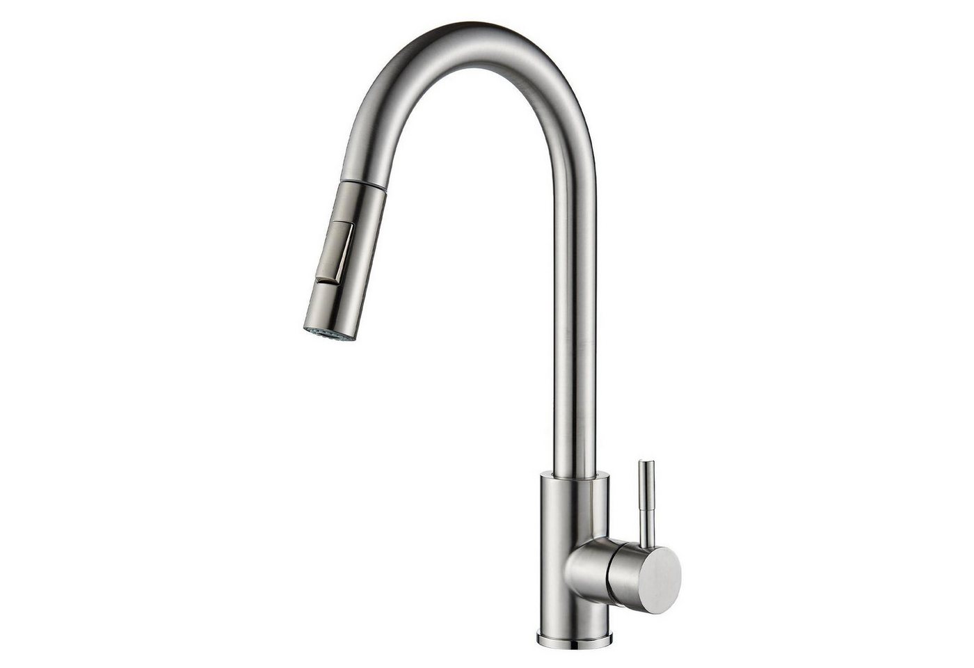 LuxusKollektion Küchenarmatur Küchenwasserhahn Ausziehbar Einhebel Edelstahl Gebürstet Chrom