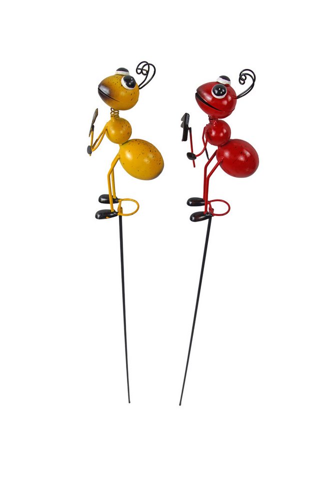 Posiwio Gartenstecker Charmantes 2er-Set Gartenstecker "Fleißige Ameisen" (Set, 2 tlg) Wetterfestes Metall mit Federhals und liebevollen Details im Beet!!! Bild 5