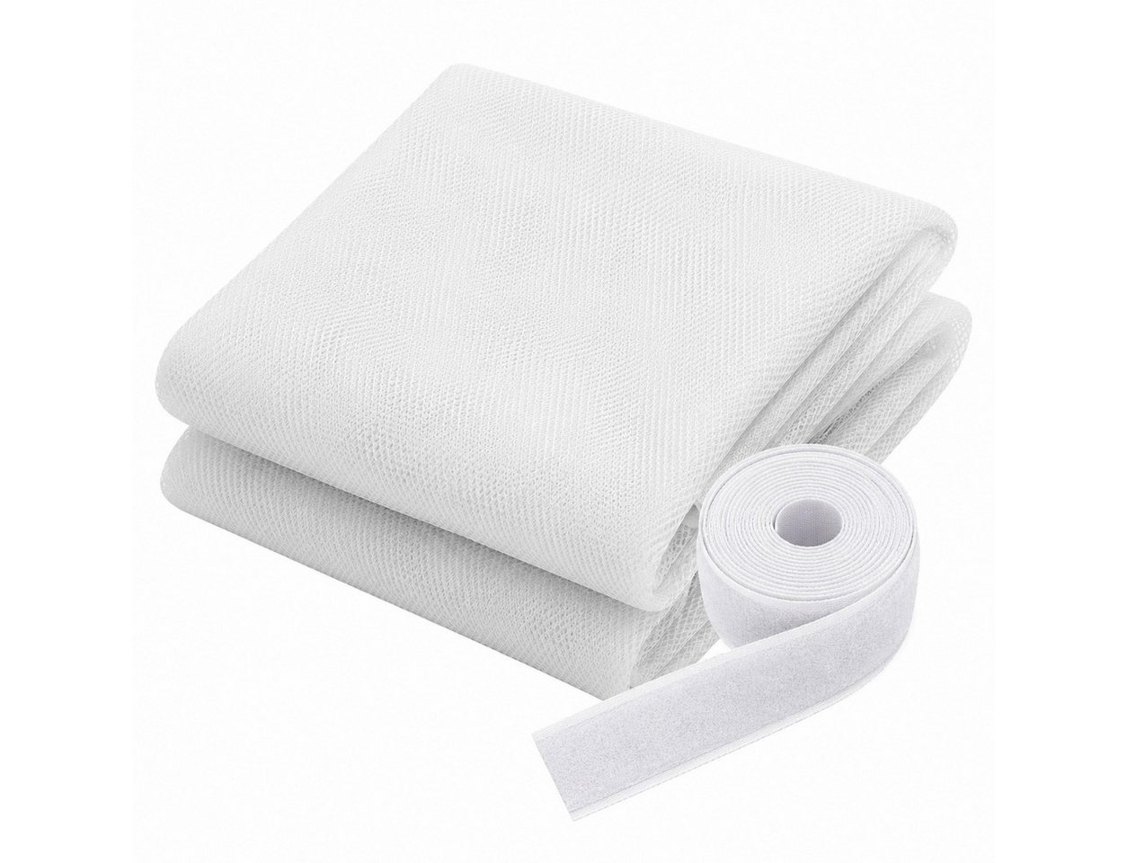 Testrut Fliegengitter-Gewebe Fliegengitter 130 x 150 cm Weiß mit Klettband, (1-St)