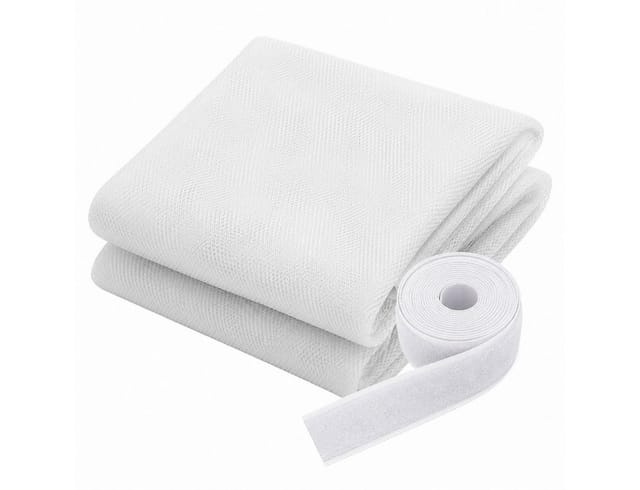 Testrut Fliegengitter-Gewebe Fliegengitter 130 x 150 cm Weiß mit Klettband, (1-St)