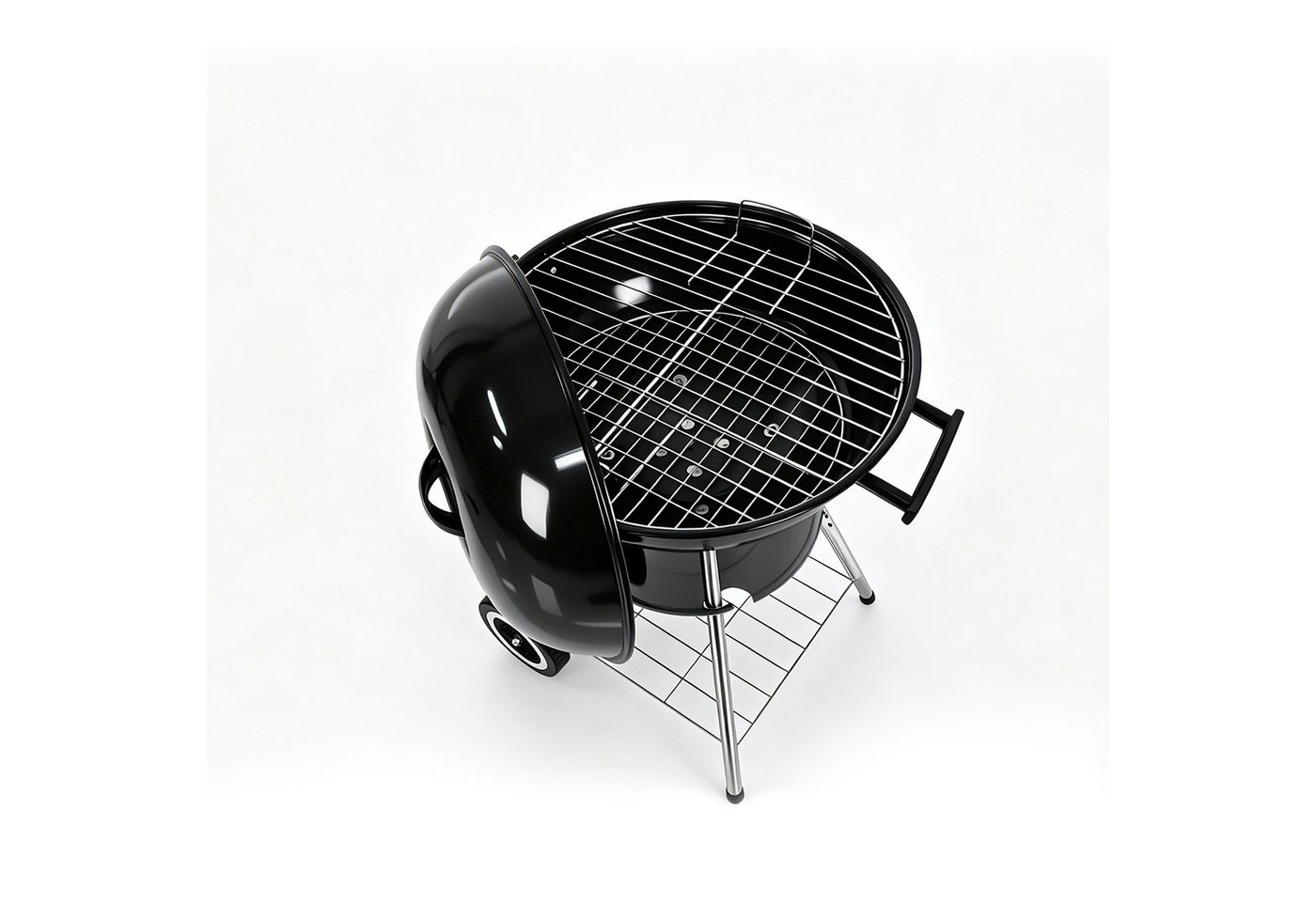 LQWELL Grillrost Barbecue Trolley Grillwagen mit Deckel (Standgrill), für alle, die gerne Familie, Freunde und BBQ-Partys Bild 3