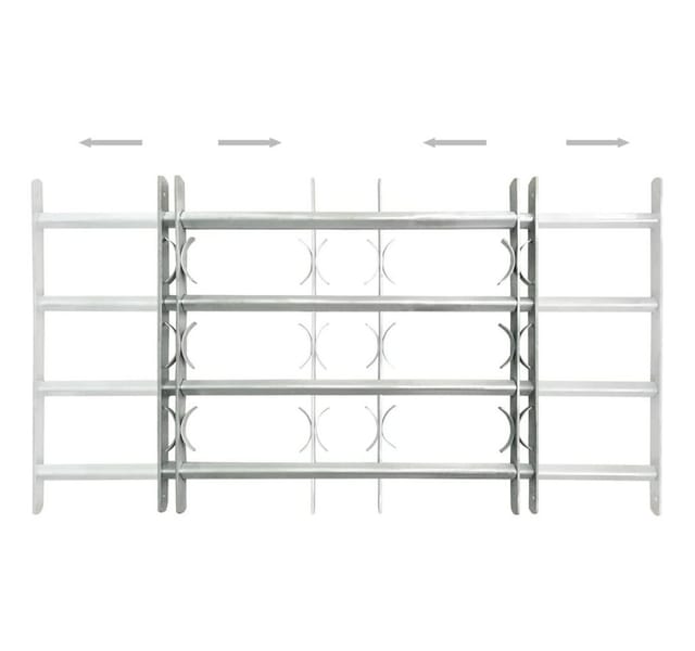 vidaXL Fenster Fenstergitter Verstellbar für Fenster 2 Stk. 1000-1500 mm