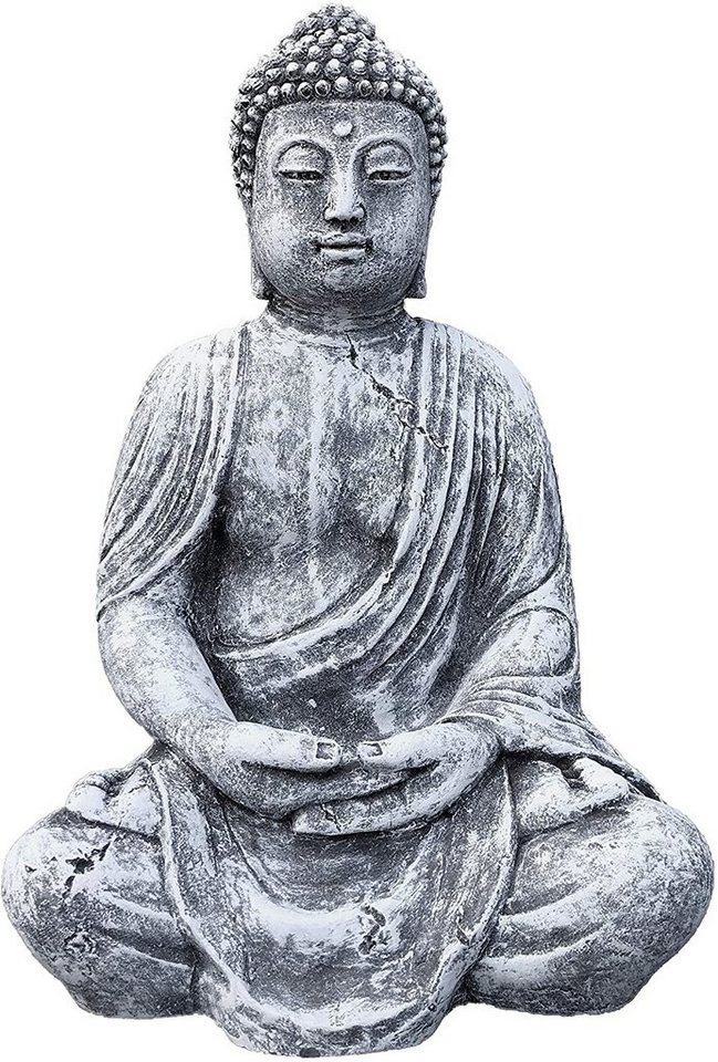 Stone and Style Gartenfigur Frostfeste Steinfigur großer Buddha Shiva Bild 2