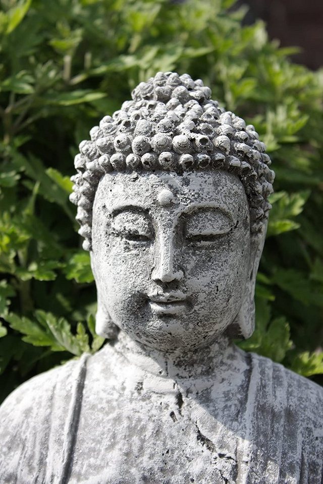 Stone and Style Gartenfigur Frostfeste Steinfigur großer Buddha Shiva Bild 5