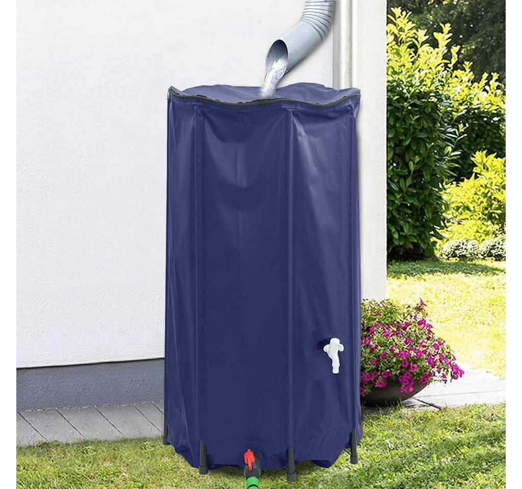 vidaXL Bewässerungssystem Wassertank mit Wasserhahn Faltbar 250 L PVC, (1-tlg) Bild 2