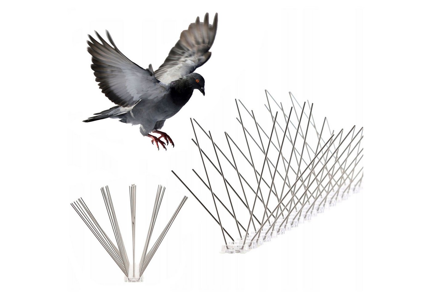 Sarcia.eu Taubenspikes Metall Taubenspikes, Vogelspieße 50cm 40 Spieße Bild 2