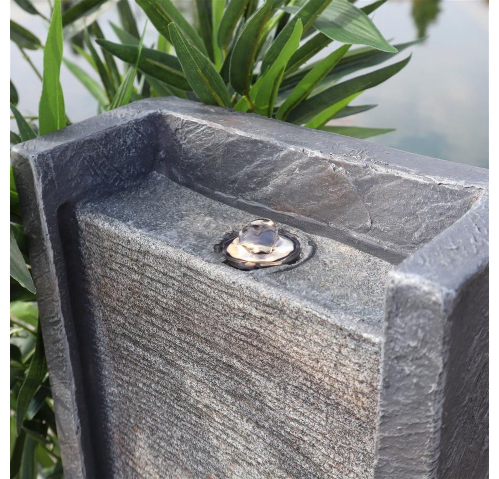 Wacredo Gartenbrunnen Premium Wasserspiel Komplettset Venezuela, Wasserbecken BxT: 35.5x20.5 cm, Gesamtmaß: 35,5 x 20,5 x 100cm (L x B x H) Bild 4