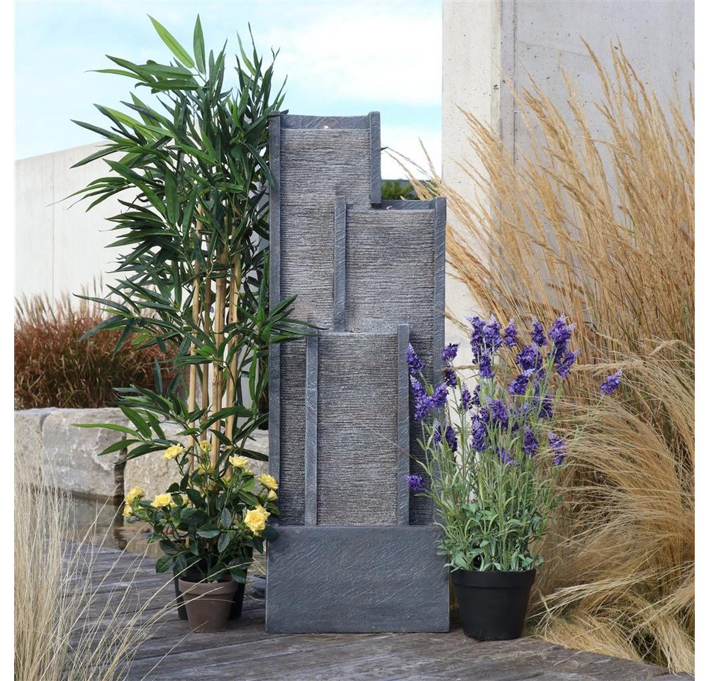 Wacredo Gartenbrunnen Premium Wasserspiel Komplettset Venezuela, Wasserbecken BxT: 35.5x20.5 cm, Gesamtmaß: 35,5 x 20,5 x 100cm (L x B x H) Bild 5