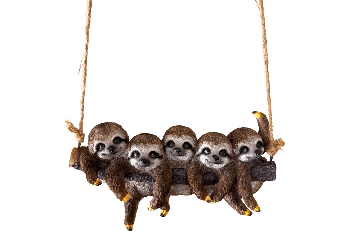 Online-Fuchs Gartenfigur für draußen - 5 Faultiere zum Aufhängen - Deko Figuren - 23 cm groß, (inklusive Bastseil), süße Gartendekoration für Bäume und Sträucher Bild 5