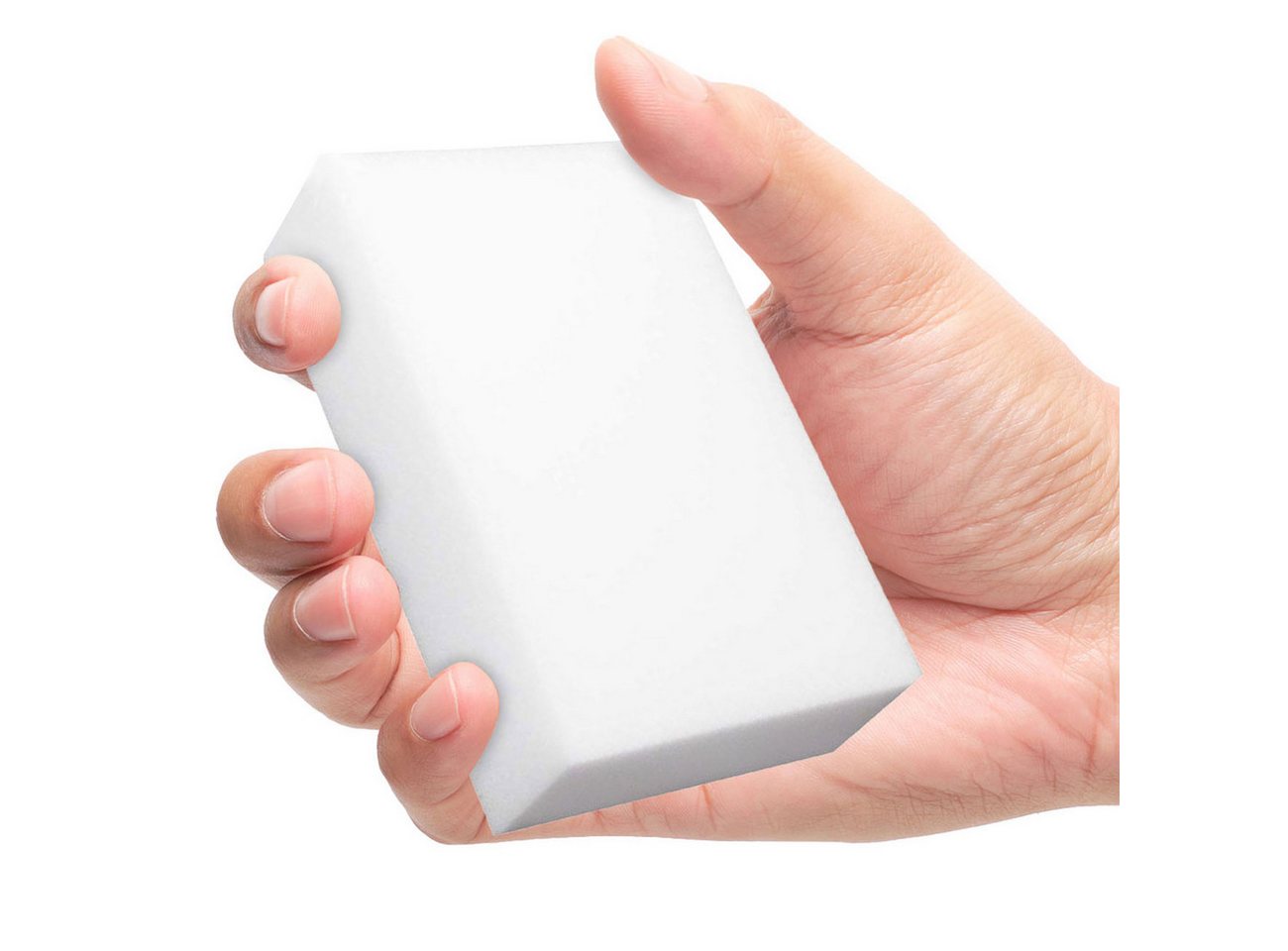 Casativo Melamin-Schaum-Schwamm - Mühelose Fleckenentfernung ohne Chemie Schmutzradierer (Für Küche, Bad, Möbel, Büro & Auto - 9x6x3cm)