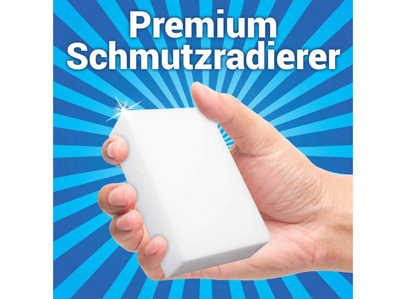 Casativo Melamin-Schaum-Schwamm - Mühelose Fleckenentfernung ohne Chemie Schmutzradierer (Für Küche, Bad, Möbel, Büro & Auto - 9x6x3cm) Bild 2