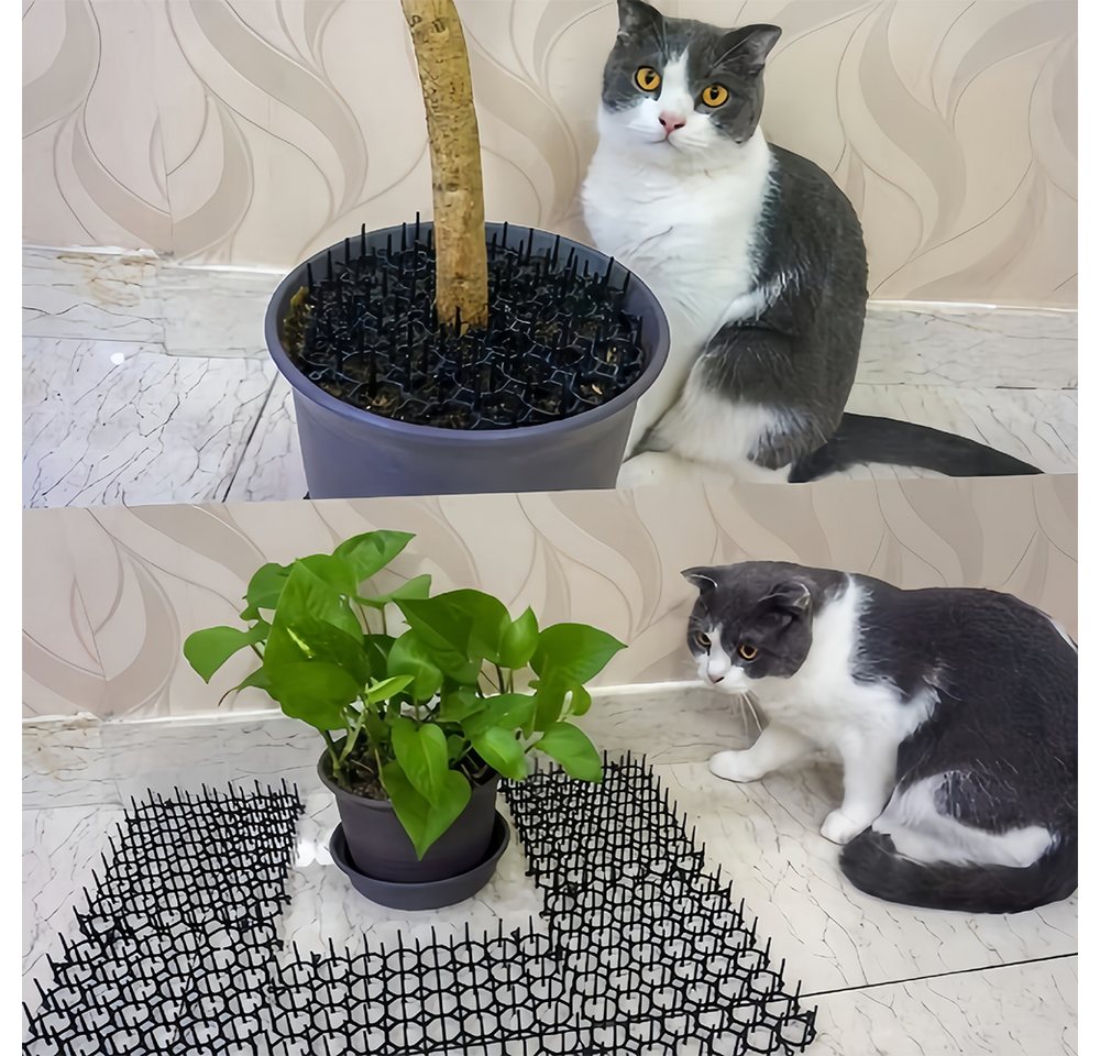 Srvillg Taubenspikes Katzenabwehrmatten mit Kunststoffspitzen, Abwehrmatte,12er-Set, 12-St., 20x15x2.7cm,für Pflanzen, Möbel,Garten und Zäune,Innen- & Außenbereich Bild 2