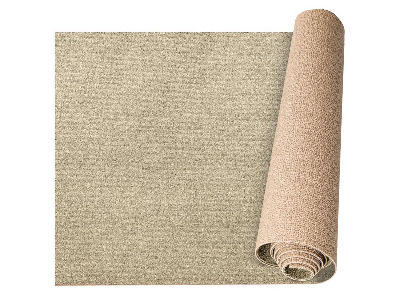 ANRO Küchenläufer HomeLoop Meterware Mikrofaser Küchenmatte rutschhemmender Rücken, Rechteckig, Höhe: 3 mm, saugstark zuschneidbar Größe: 100x60cm Einfarbig Beige Bild 4
