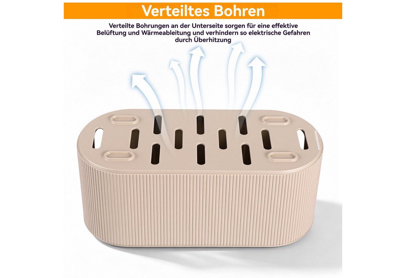 BlingBin Kabelbox Steckdosenbox Kabelmanagement Box Cord Organizer Box Aufbewahrungsbox, (1 Stück, 1-tlg., Verstecken und Ordnen von Kabeln,31x13.5x12.5cm), Draht Aufbewahrungsbox mit Deckel für Zuhause,Wohnzimmer,Schreibtisch Bild 3