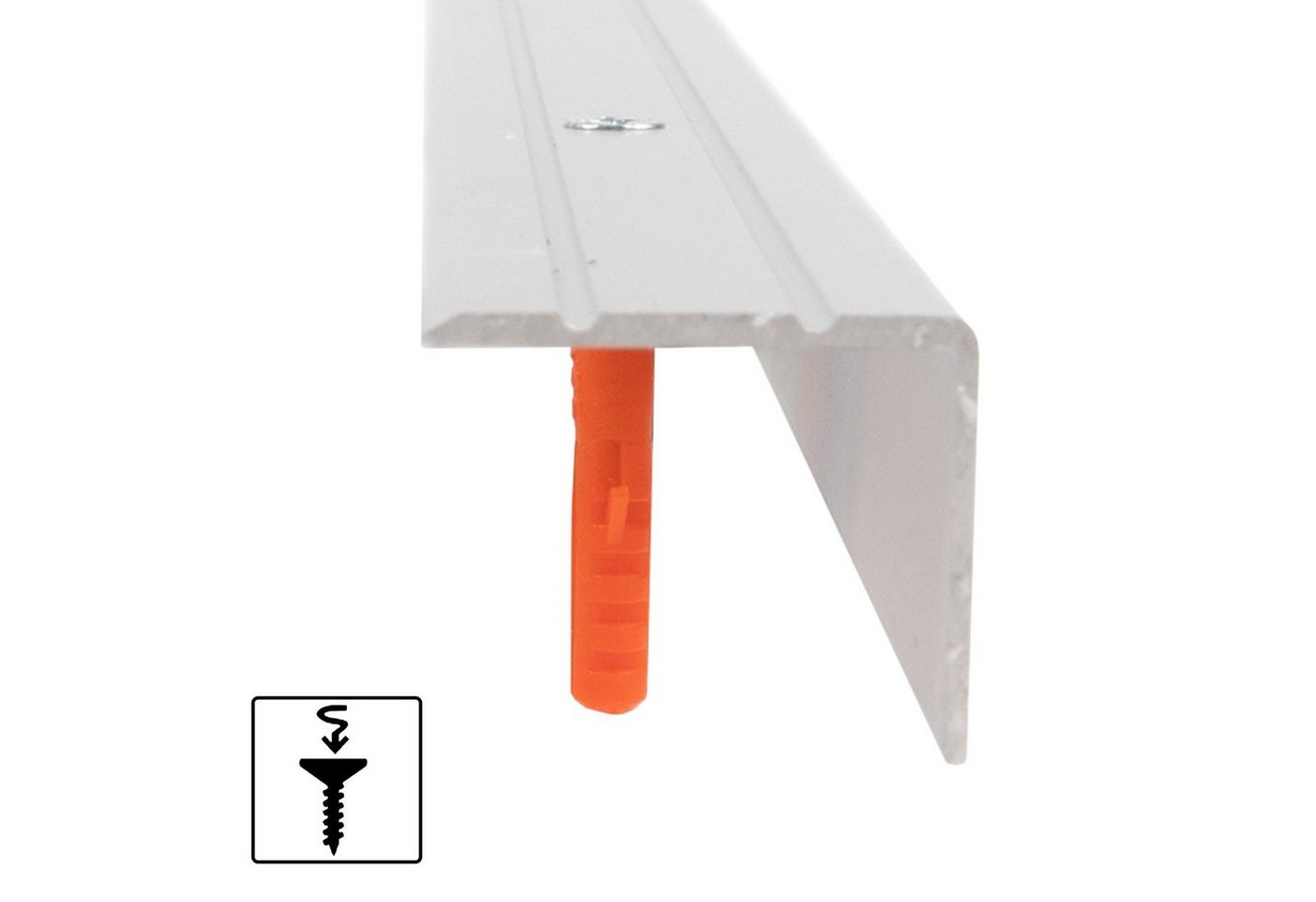 Karat Winkelprofil für Treppenstufen & Absätze, Aluminium, 24,5 x 20 mm, selbstklebend oder vorgebohrt Bild 4