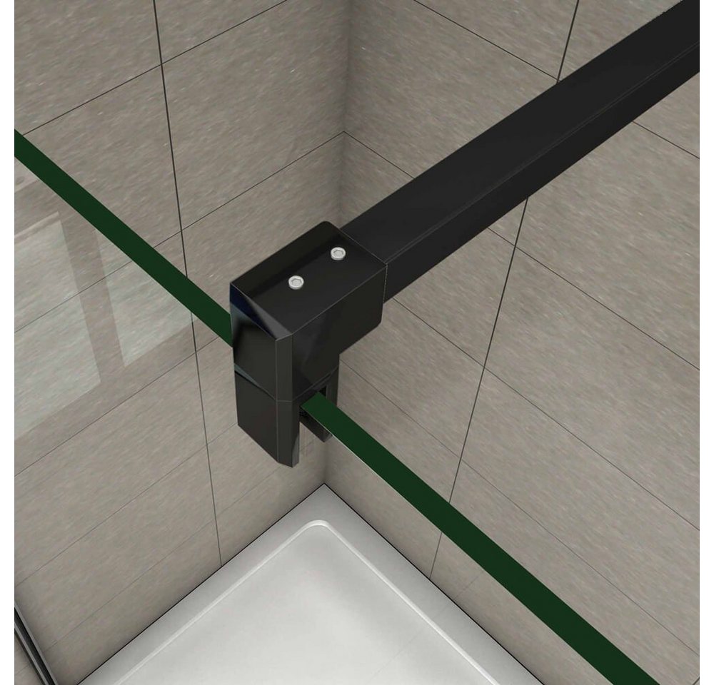 duschspa Duschwand 8mm Duschtrennwand Duschwand mit Flipper-Panel Glaswand Walk in Dusche, Einscheibensicherheitsglas, Sicherheitsglas, (Set)