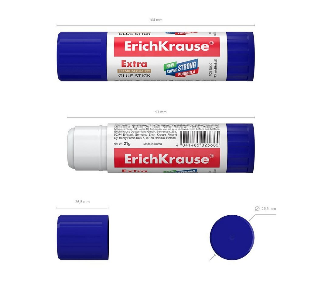 Erich Krause Klebestift, Klebestift 21g wasserlöslich 1 Stück Bild 3