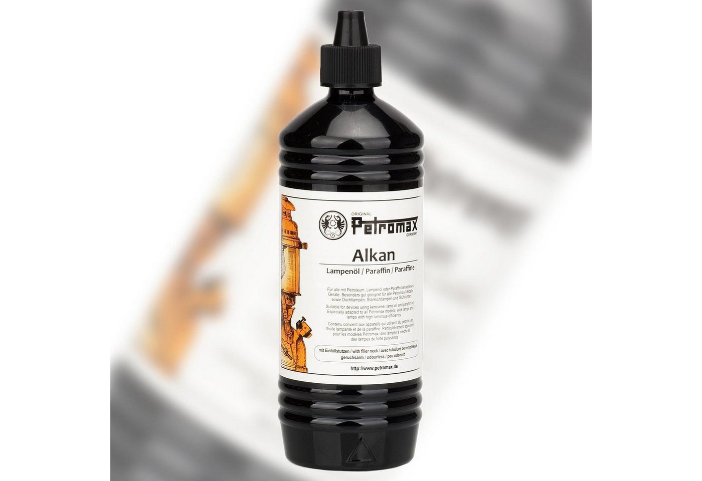 Petromax Lampenöl Petroleum Sturmlaternen Alkan für Lampen und Kocher Feuerhand, 1 l, (Spar-Set, 2-St), klar, mit Einfüllstutzen, geruchsarm Bild 2