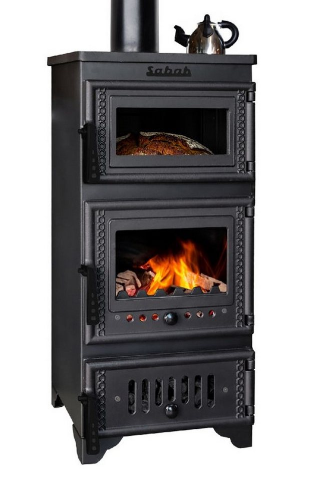ECOfoxx Kaminofen mit Backfach und Herdplatte Modell S103, 10.6 kW