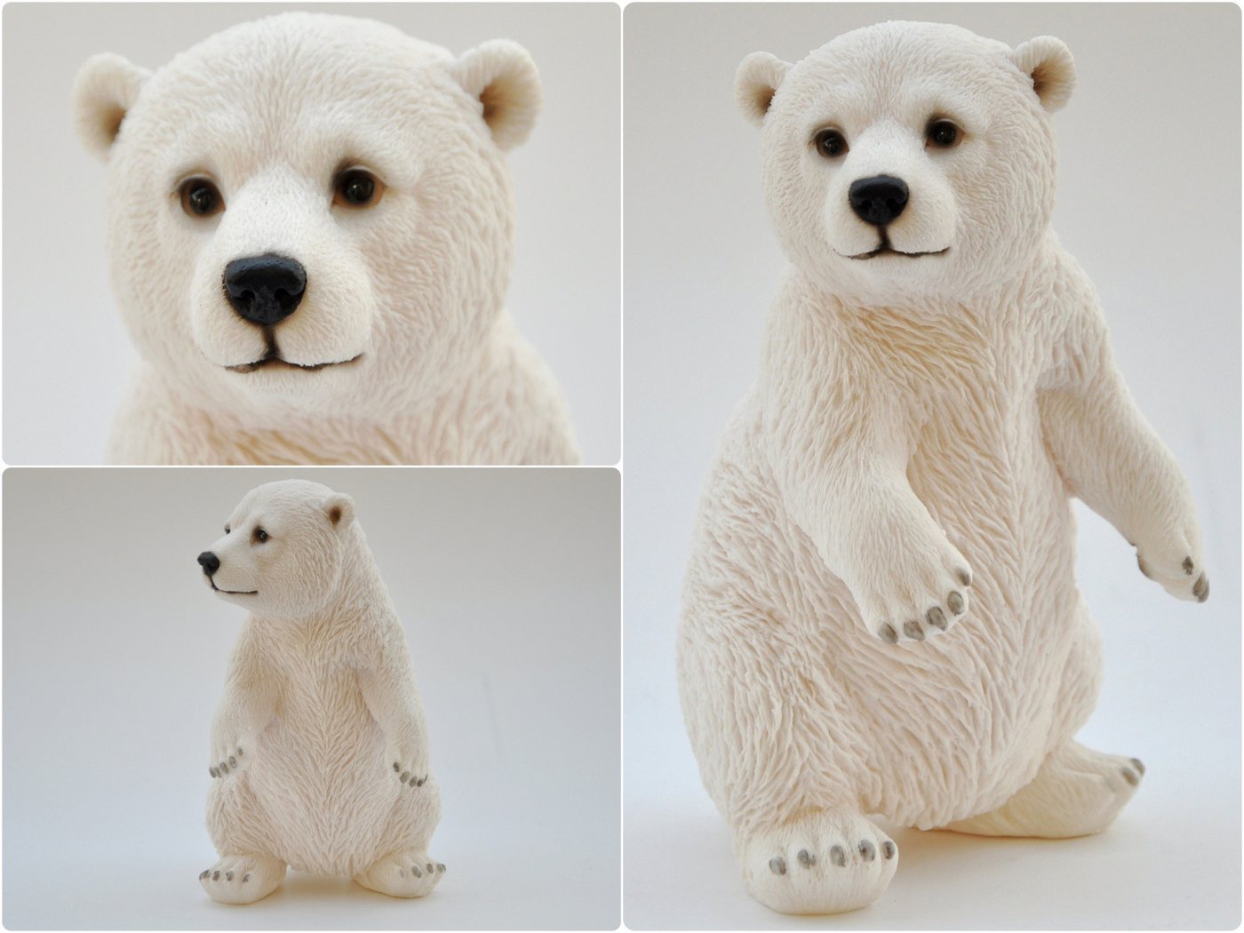 dazikemo Gartenfigur Dekofigur Gartenfigur Eisbär 11 x 11 x 19 cm