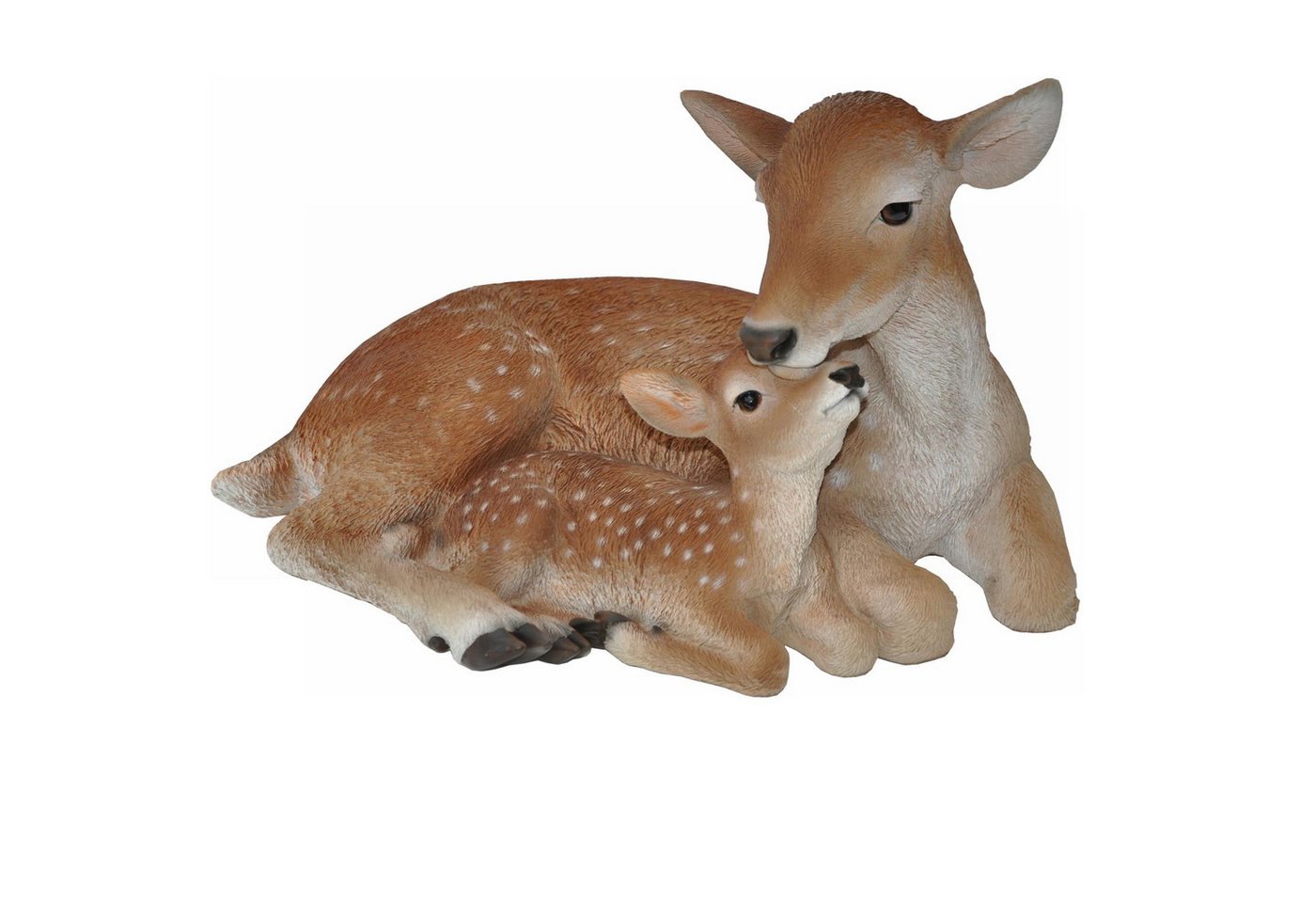dazikemo Gartenfigur Gartenfigur Dekofigur Reh mit Rehkitz Bild 4