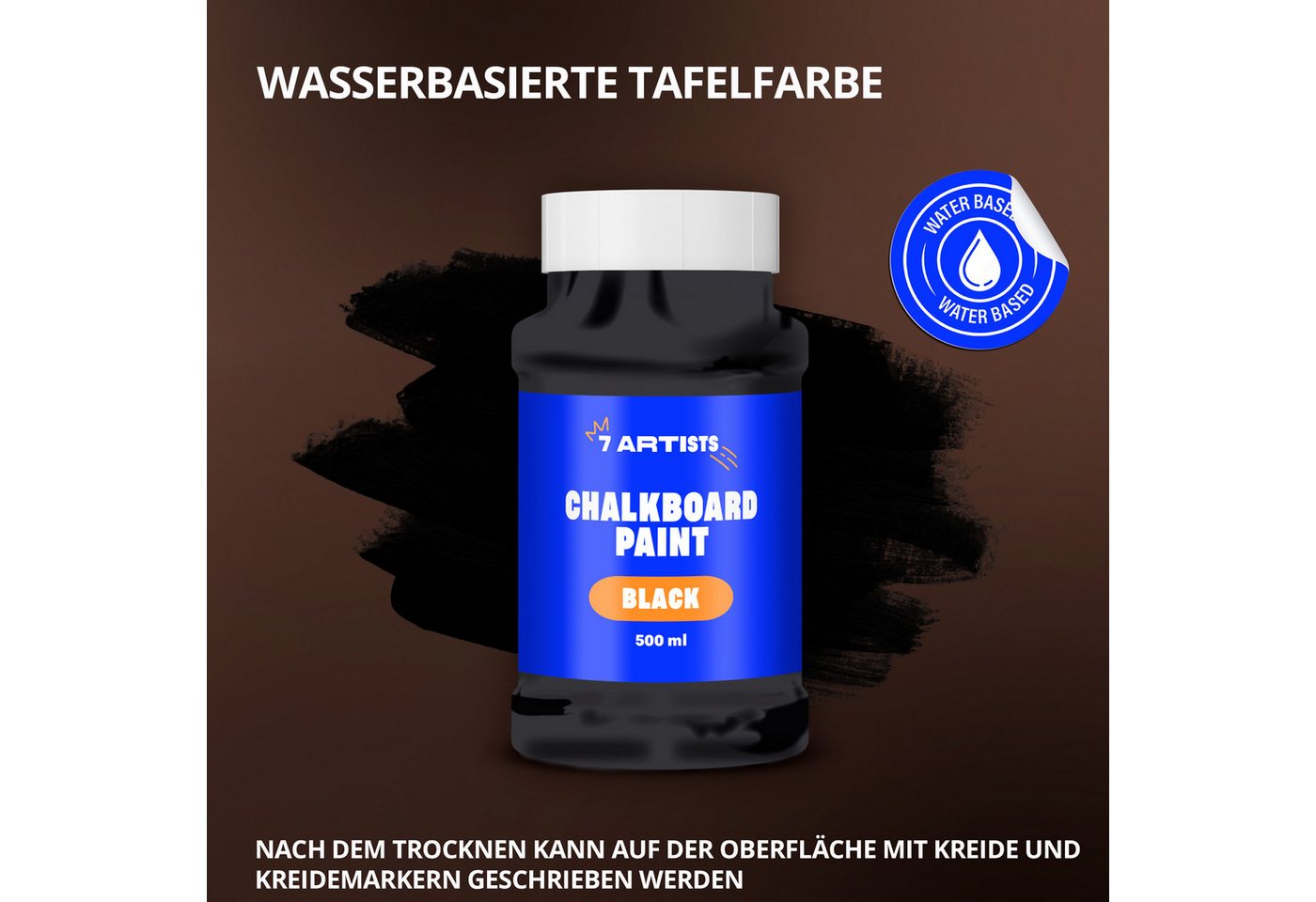 7 Artists Tafelfarbe 7 Artists Tafelfarbe Schwarz - Tafellack, Chalkboard Farbe