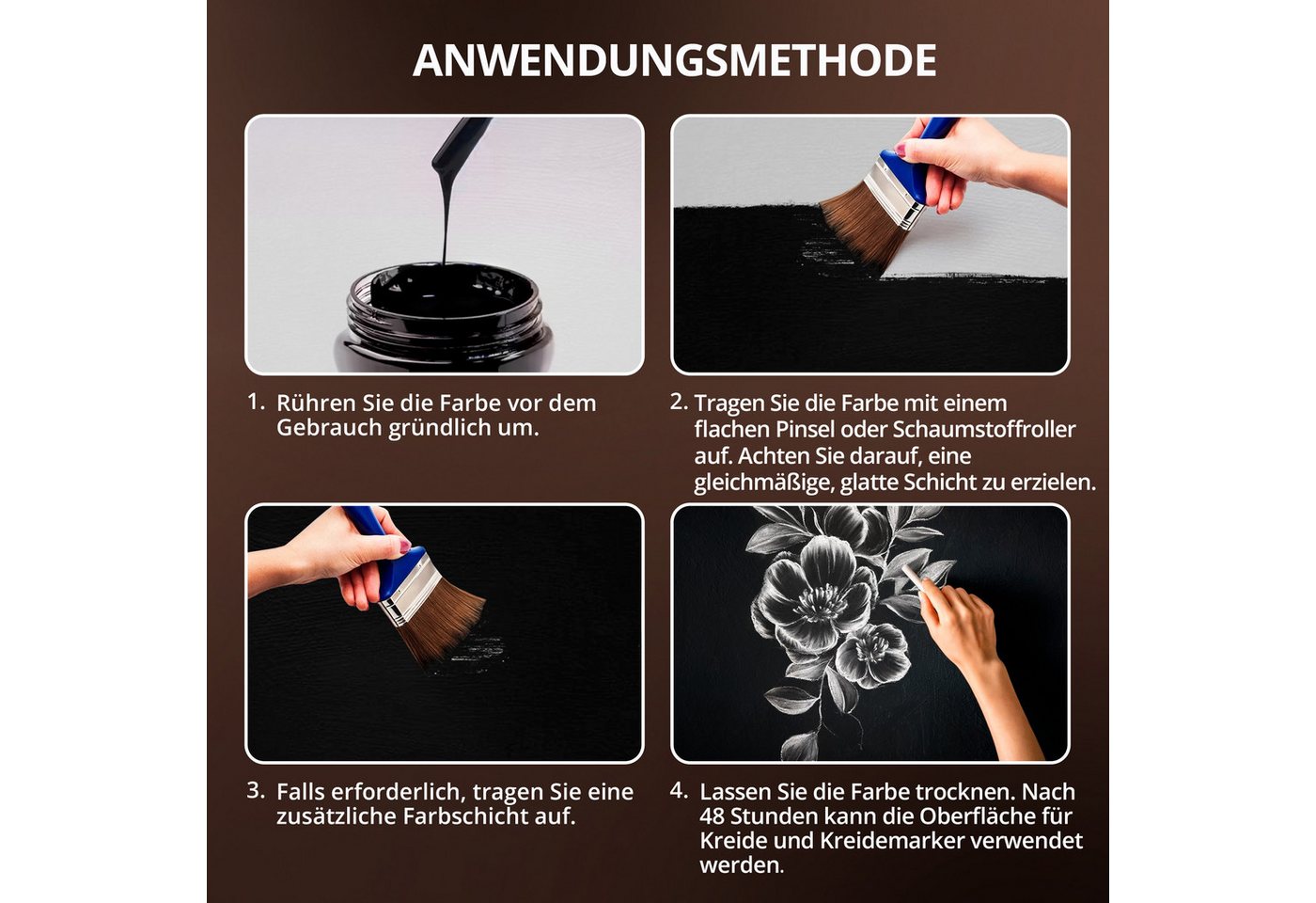 7 Artists Tafelfarbe 7 Artists Tafelfarbe Schwarz - Tafellack, Chalkboard Farbe Bild 4